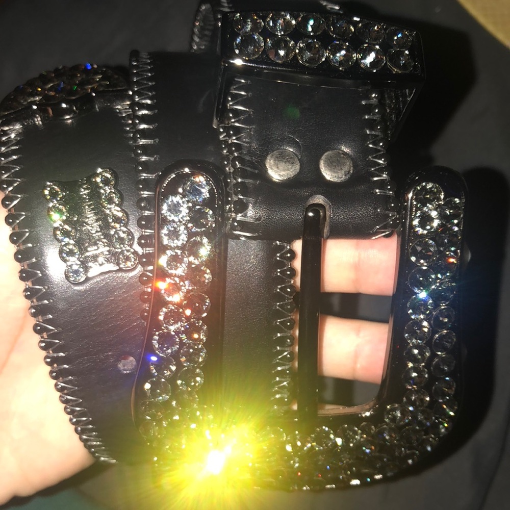 Black B.B. Simon Belt Size 30